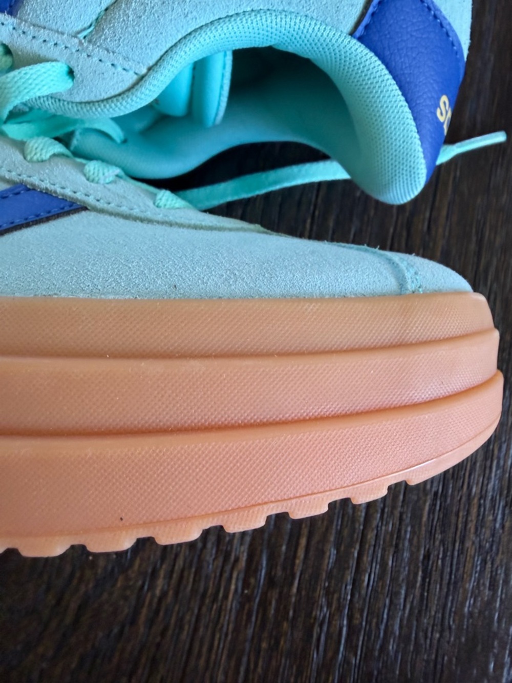 adidas Women's Originals Gazelle Bold Platform Shoes in Lucid Blue size 8 - Picture 4 of 12